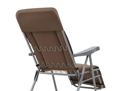 Conjunto 2 Silla Jardin VIDAXL Marrón Tela (58x73x107 cm)