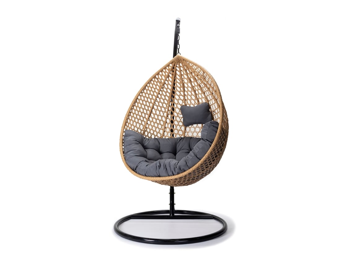 Silla Mecedora LP. Cesta Colgante. Muebles de Jardin y Terraza, Natural SALDOSYSTOCKS