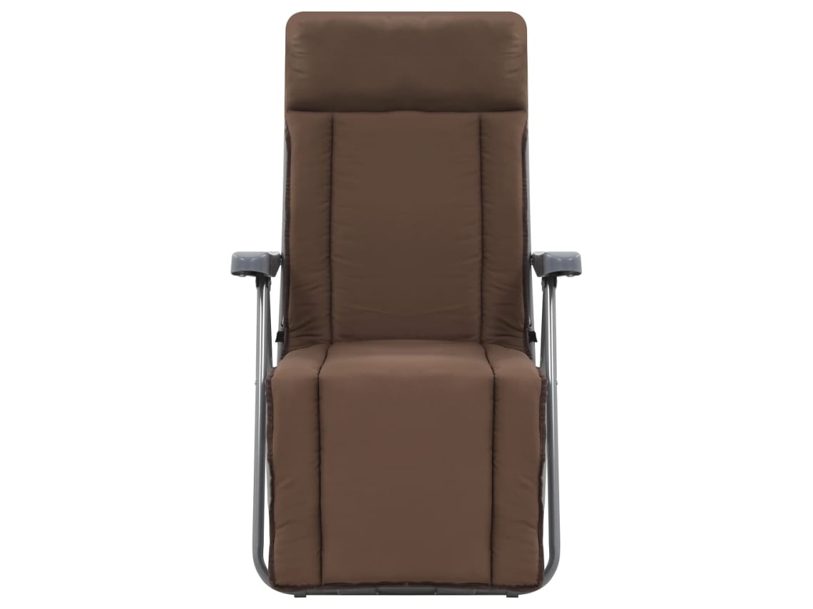 Conjunto 2 Silla Jardin VIDAXL Marrón Tela (58x73x107 cm)
