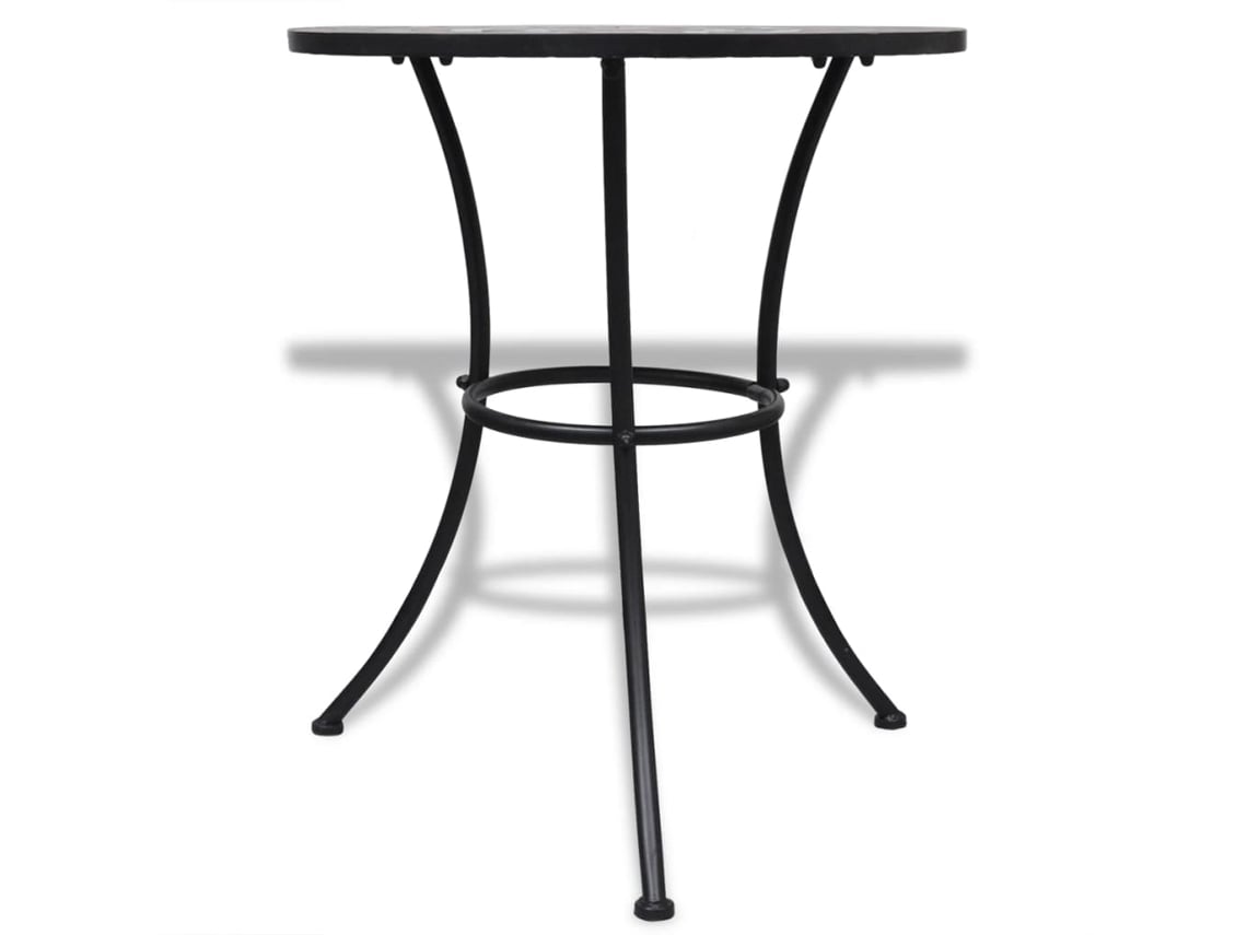 Set mesa sillas jardín 3 pzas baldosa cerámica terracota blanco PANGSHIYUAN