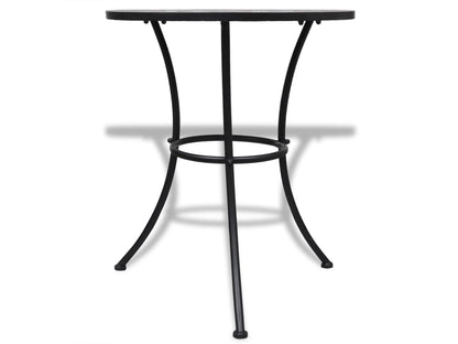Set mesa sillas jardín 3 pzas baldosa cerámica terracota blanco PANGSHIYUAN