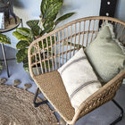 Conjunto de Jardín con 2 Sillones Acero Beige Timea Naterial