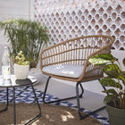 Conjunto de Jardín con 2 Sillones Acero Beige Timea Naterial