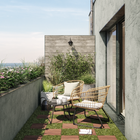 Conjunto de Jardín con 2 Sillones Acero Beige Timea Naterial